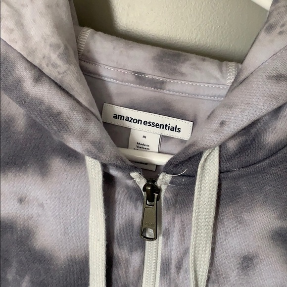 NAVY/GREY TIE-DYE ZIPPER JACKET IN MEDIUM - Picture 3 of 6